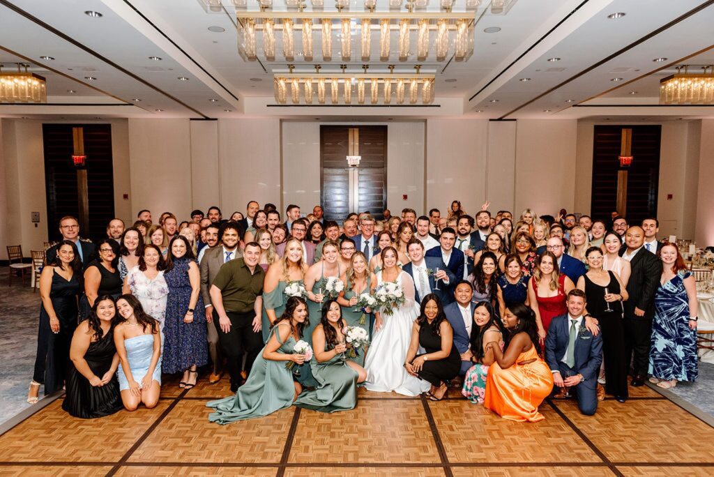 Group photo in the ballroom of the InterContinental 