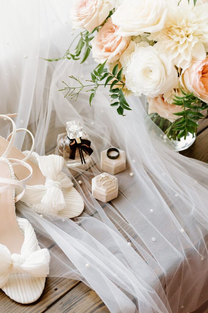 Flat lay detail photography for Boston wedding