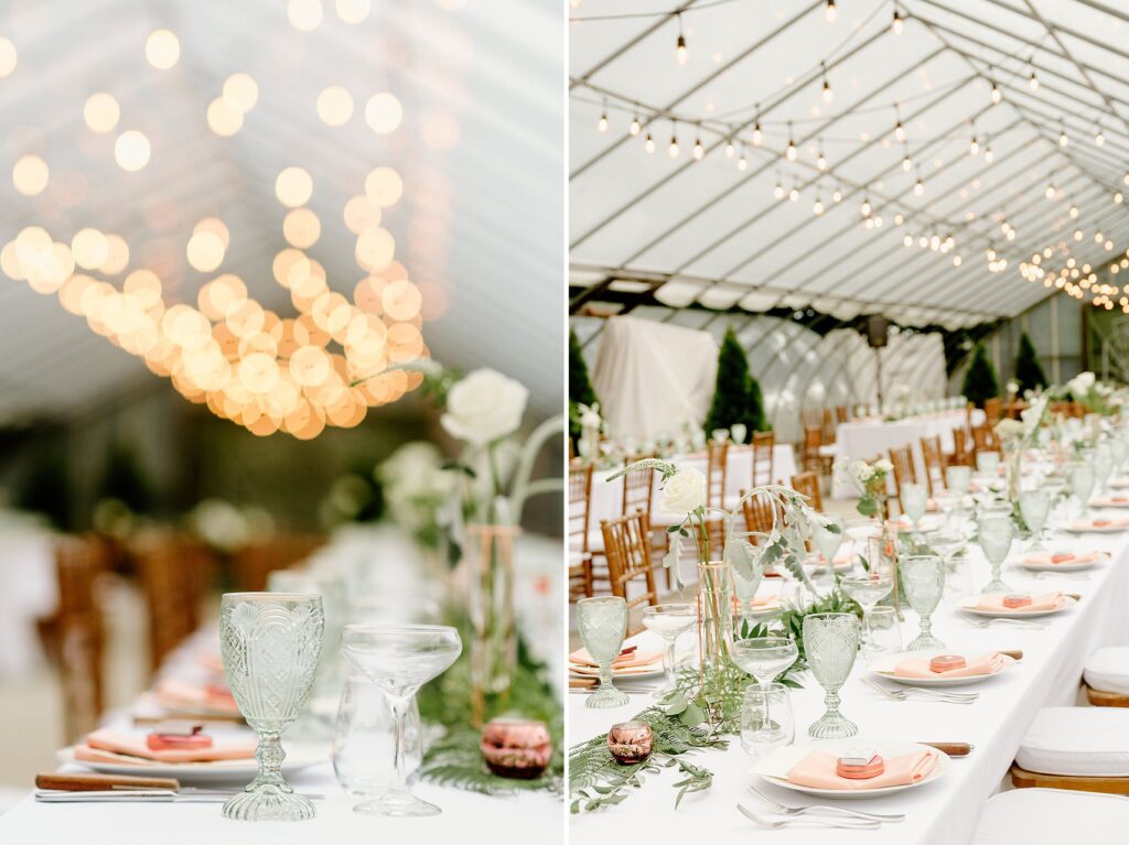 Greenhouse wedding reception in MA