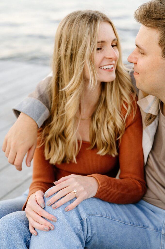 Boston engagement session on the harbor