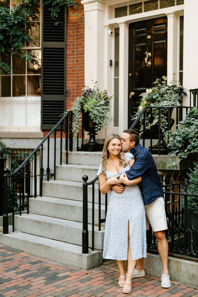 Boston engagement session on the harbor