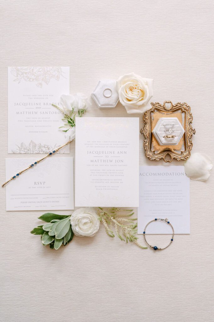 Flat lay photos at the InterContinental Boston