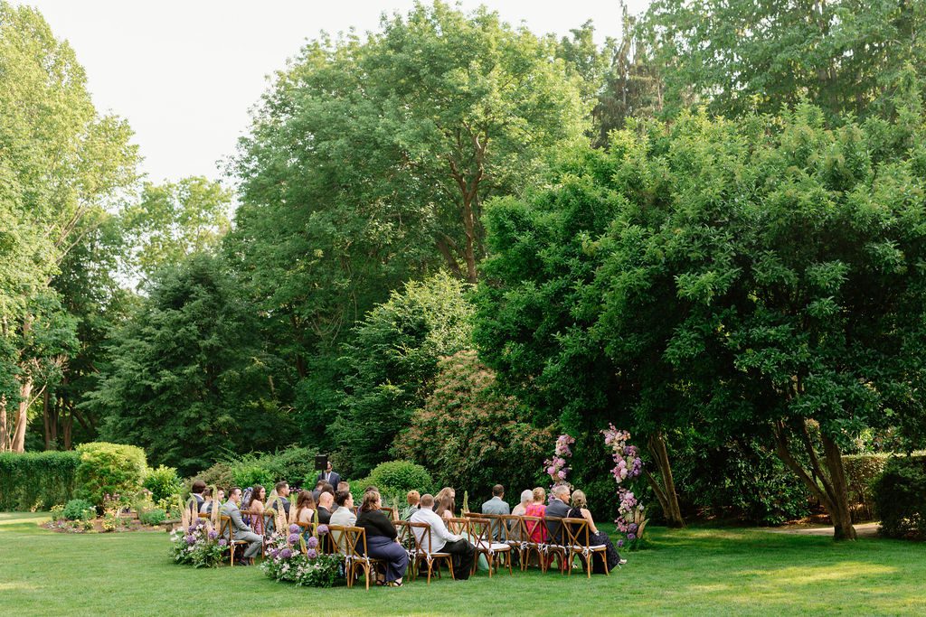 Guests seated for Glen Manor House wedding ceremony