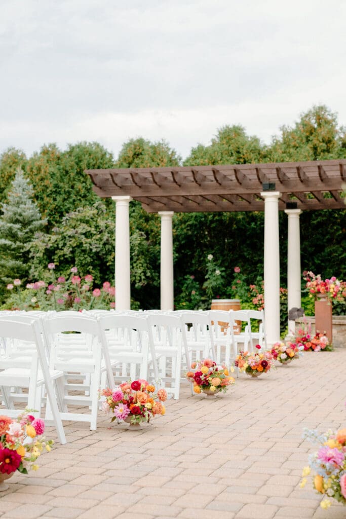 Ceremony details at Birch Wood Vineyards in Derry NH