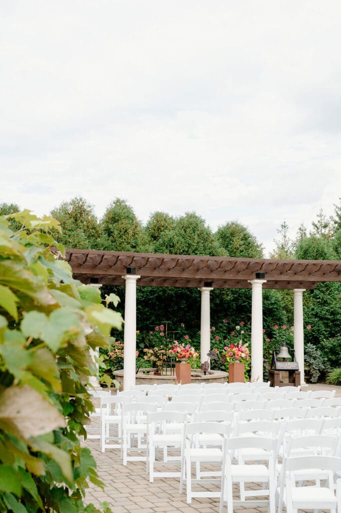 Ceremony details at Birch Wood Vineyards in Derry NH