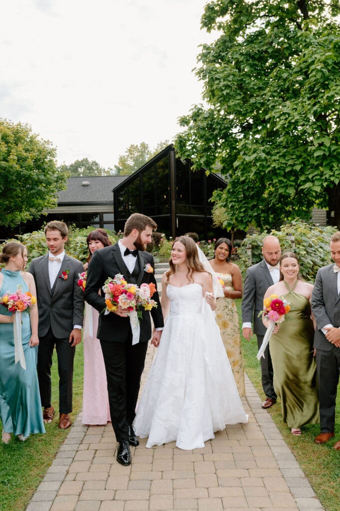 Wedding party portraits at Birch Wood Vineyards New Hampshire