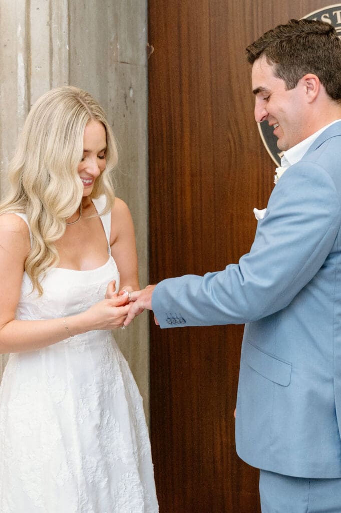 Boston City Hall wedding ceremony portraits