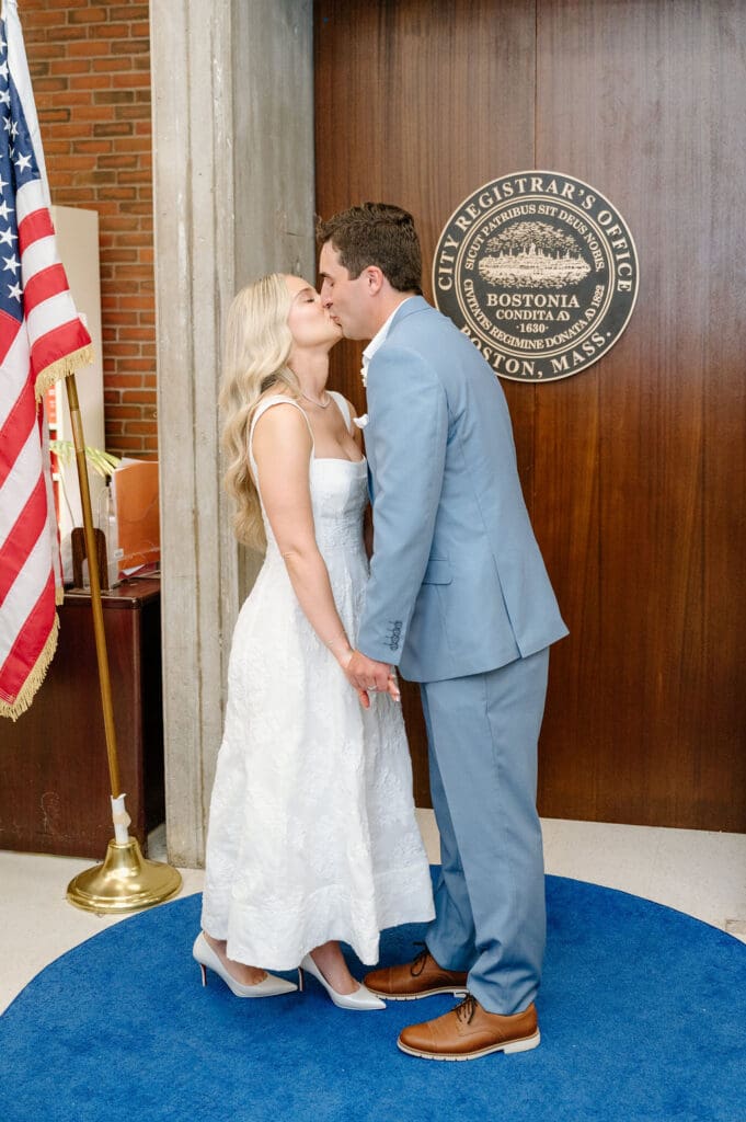 Boston City Hall wedding ceremony portraits