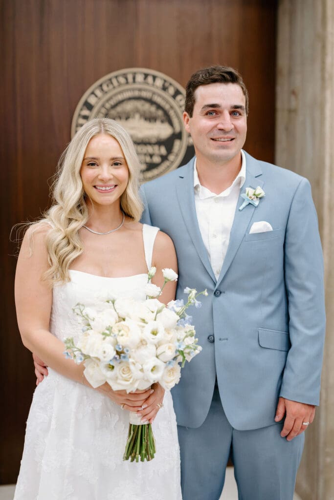 Boston City Hall wedding ceremony portraits