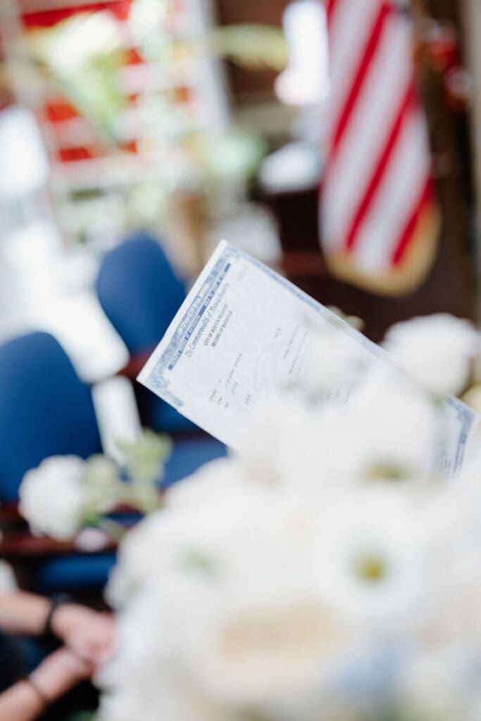 Boston City Hall wedding ceremony portraits