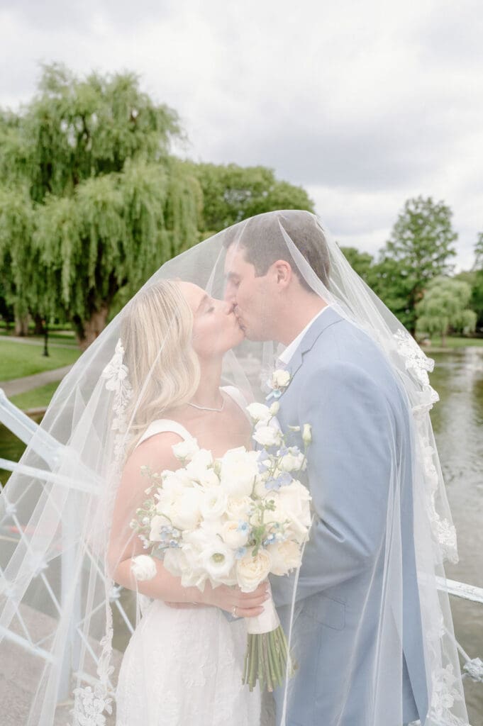 Wedding portraits in the Boston Public Garden