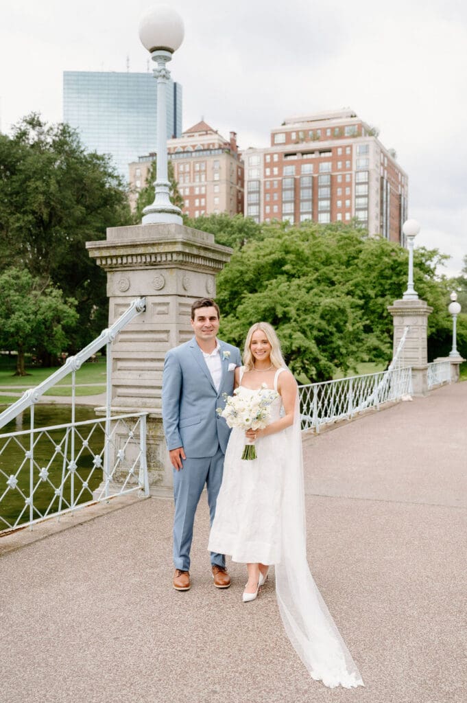 Wedding portraits in the Boston Public Garden